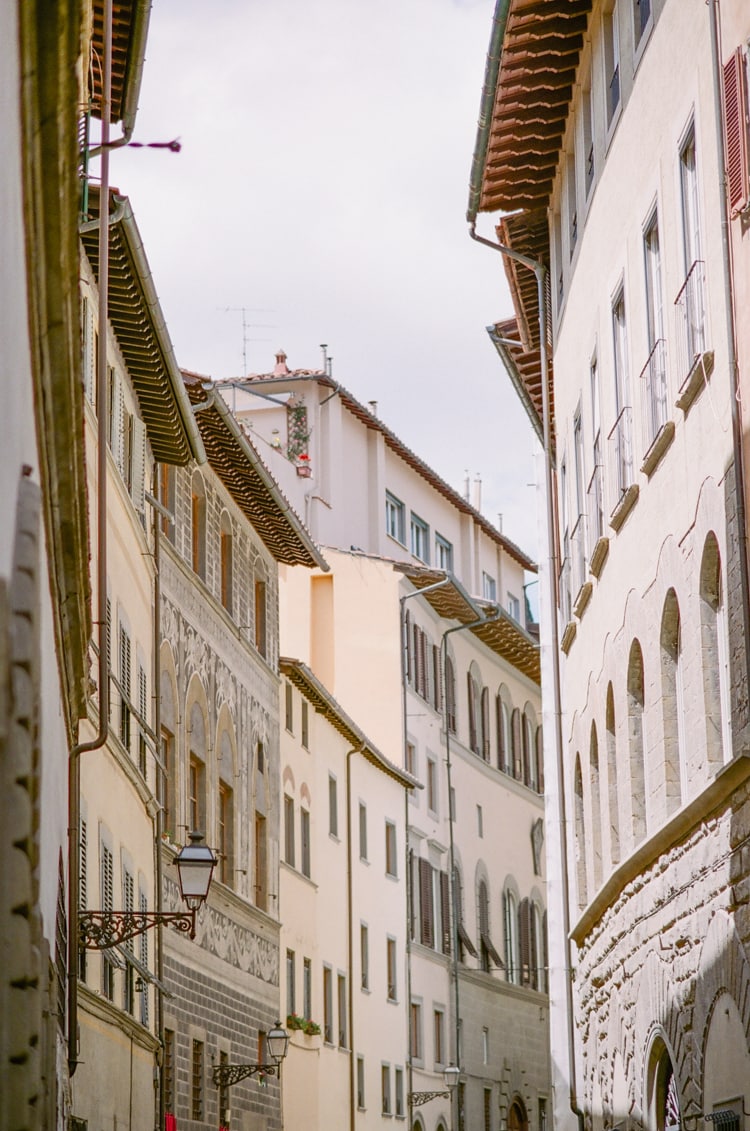 Buildings surrounding the square of the Cathedral in Florence Italy