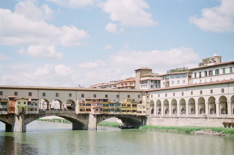 River Arno and Ponte Vecchio in Florence Italy