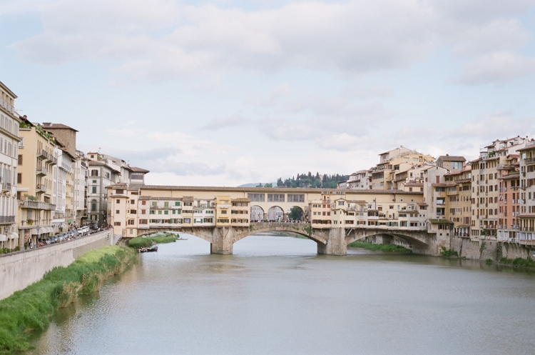 Ponte Vecchio on the river Arno in Florence Italy