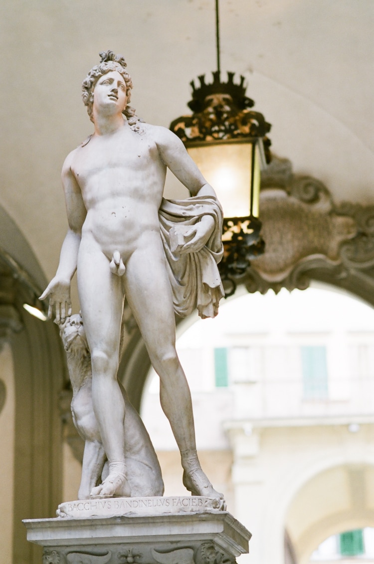 Orpheus statue at Palazzo Medici Riccardi in Florence Italy