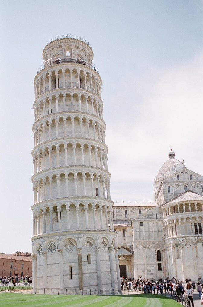 The Leaning Tower in Pisa at the Square of Miracles