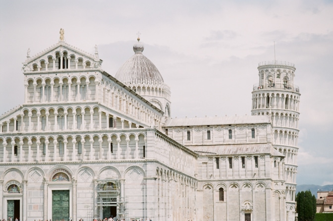 Square of Miracles in Italy with Leaning Tower, Cathedral, the Baptisery, the Belle and Monumantal Churchyard