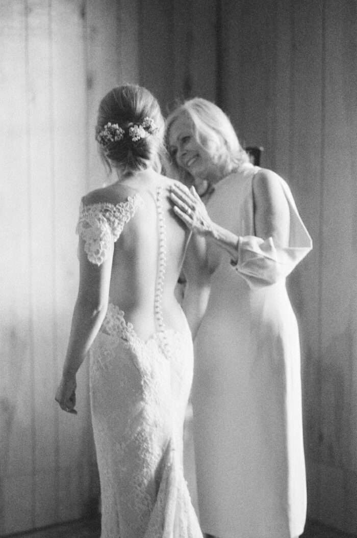 Mom embracing her daughter at Eaton Ranch wedding