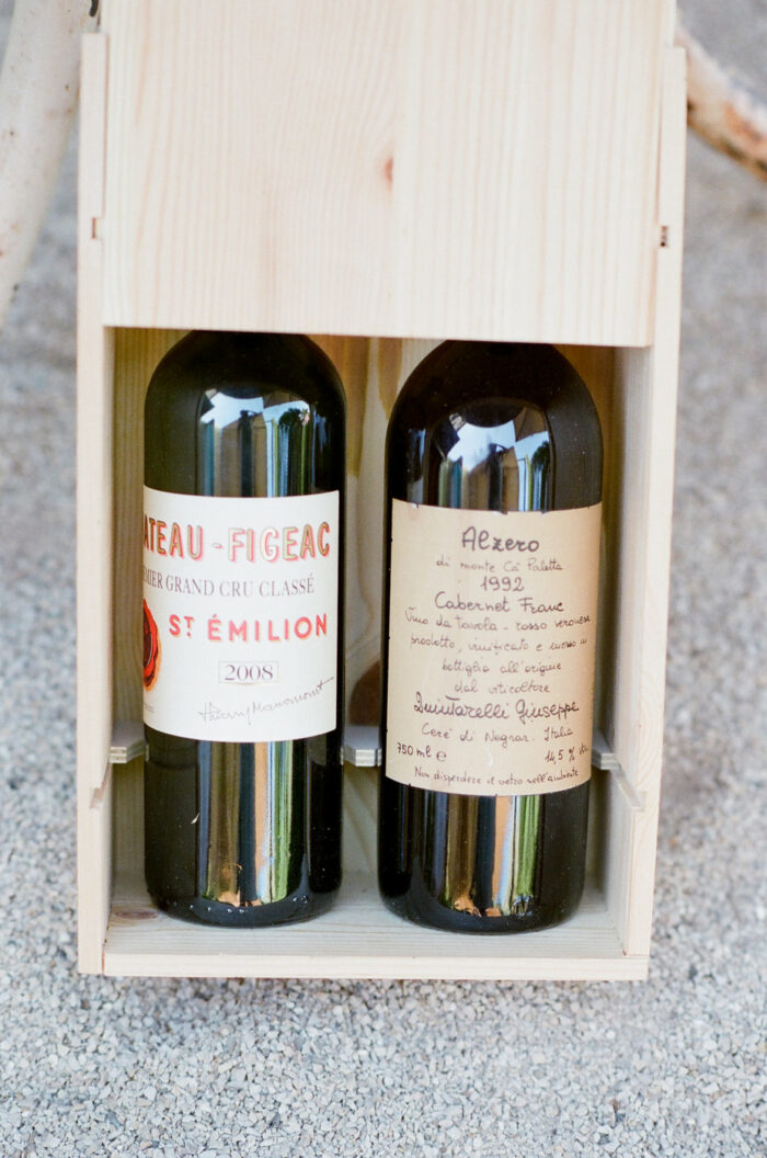 Italian wine in wine bottles