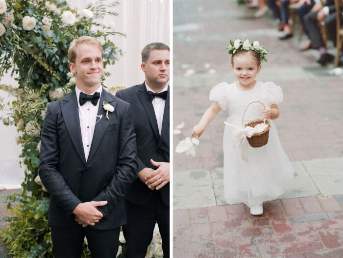 Groom waiting for his bride to walk down the aisle