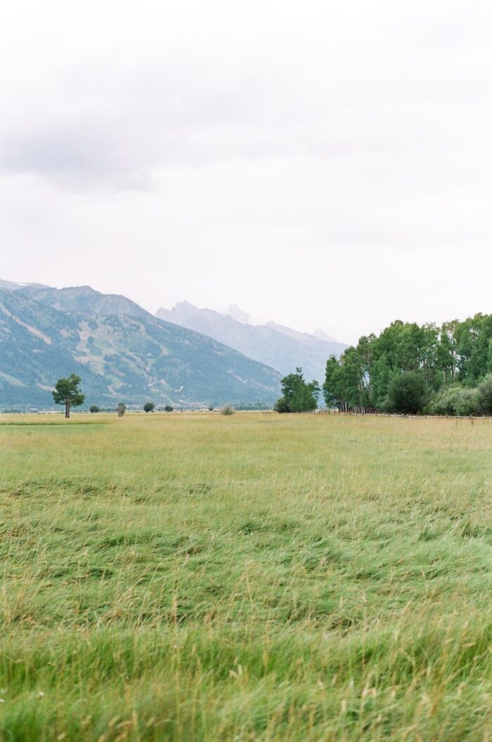 Mountain views of Grand Tetons at Snake River Ranch
