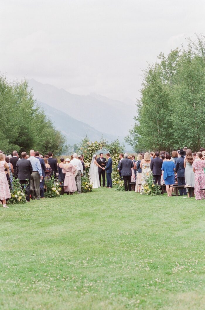 Wedding ceremony at Snake River Ranch