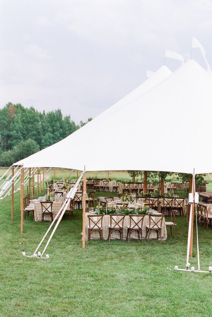 Tented wedding in Wyoming