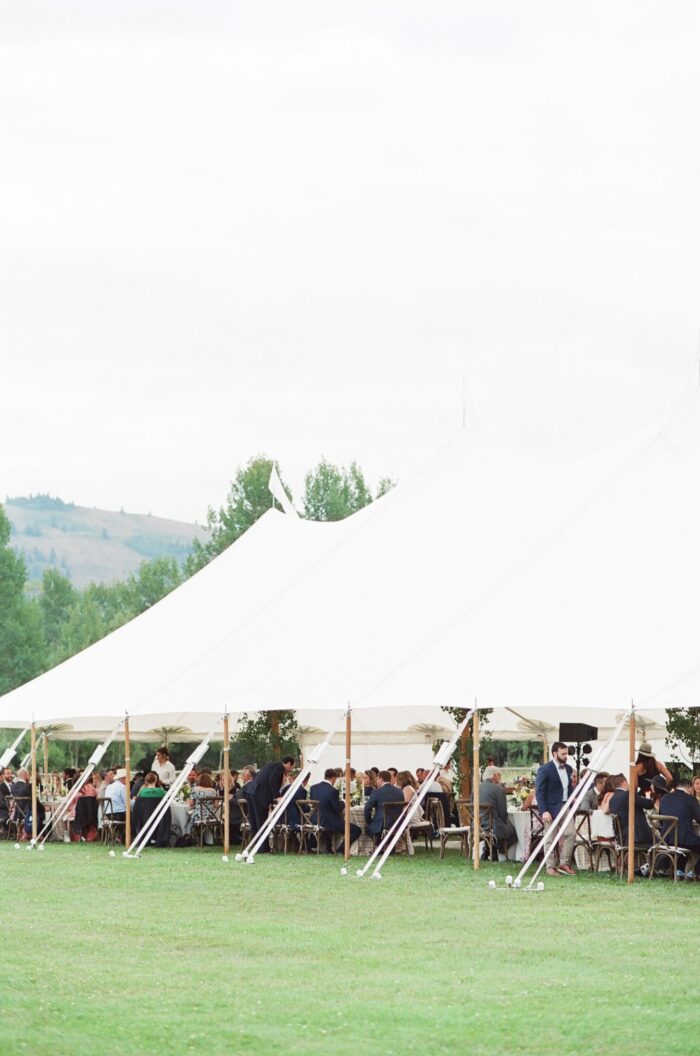 Grand Teton tented wedding reception