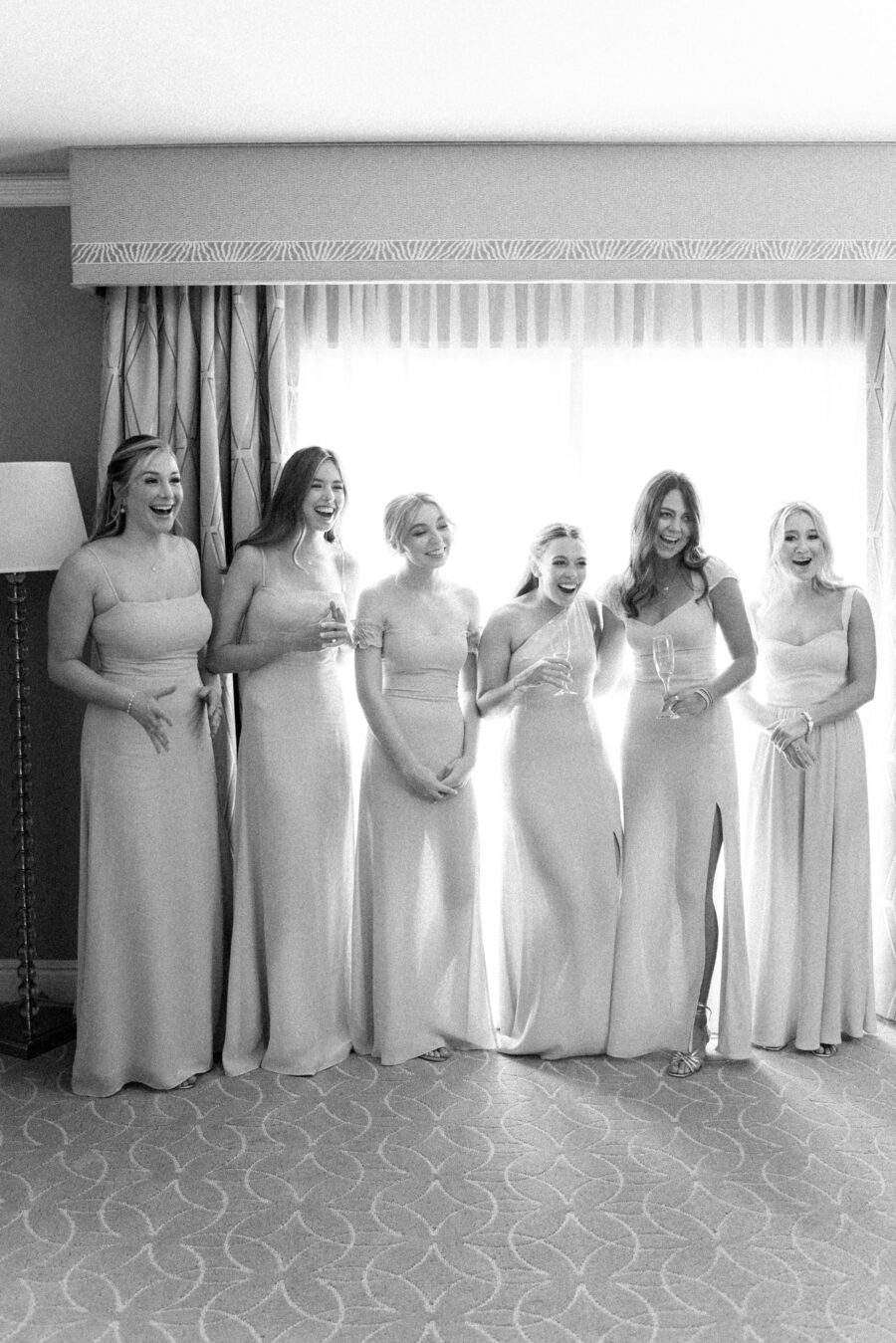Bridesmaid's reaction seeing the bride for the first time