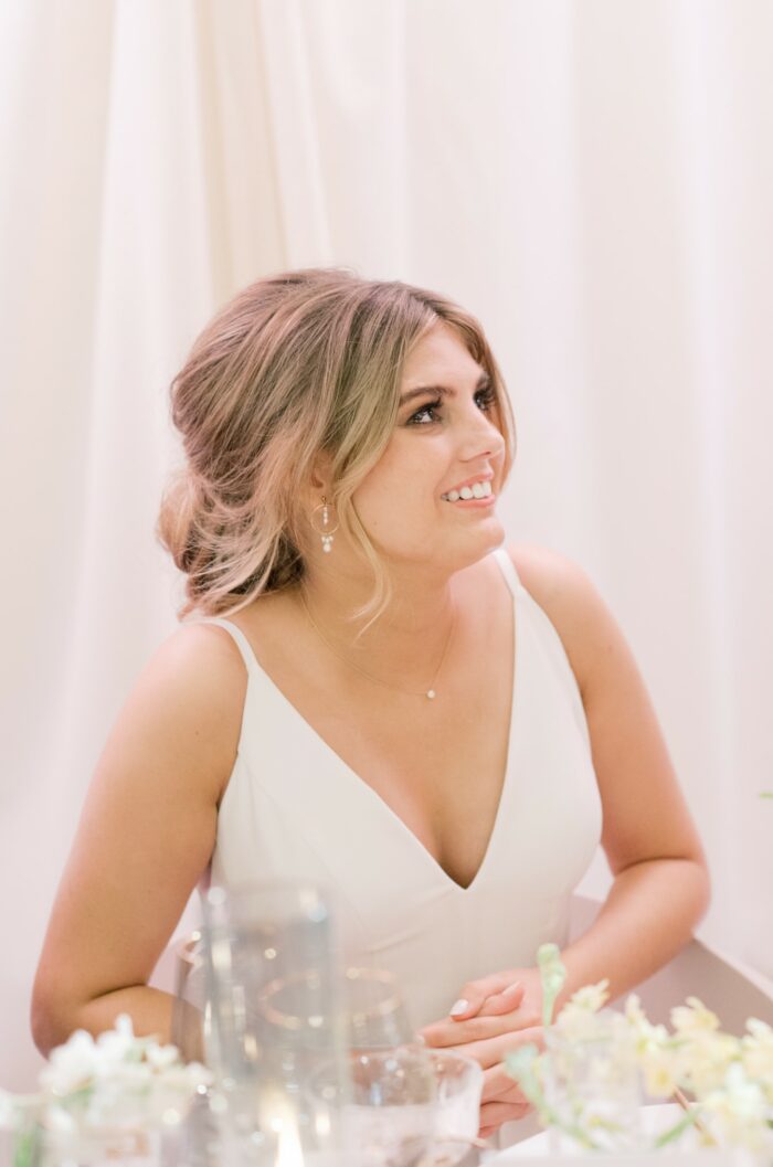 Bride smiling