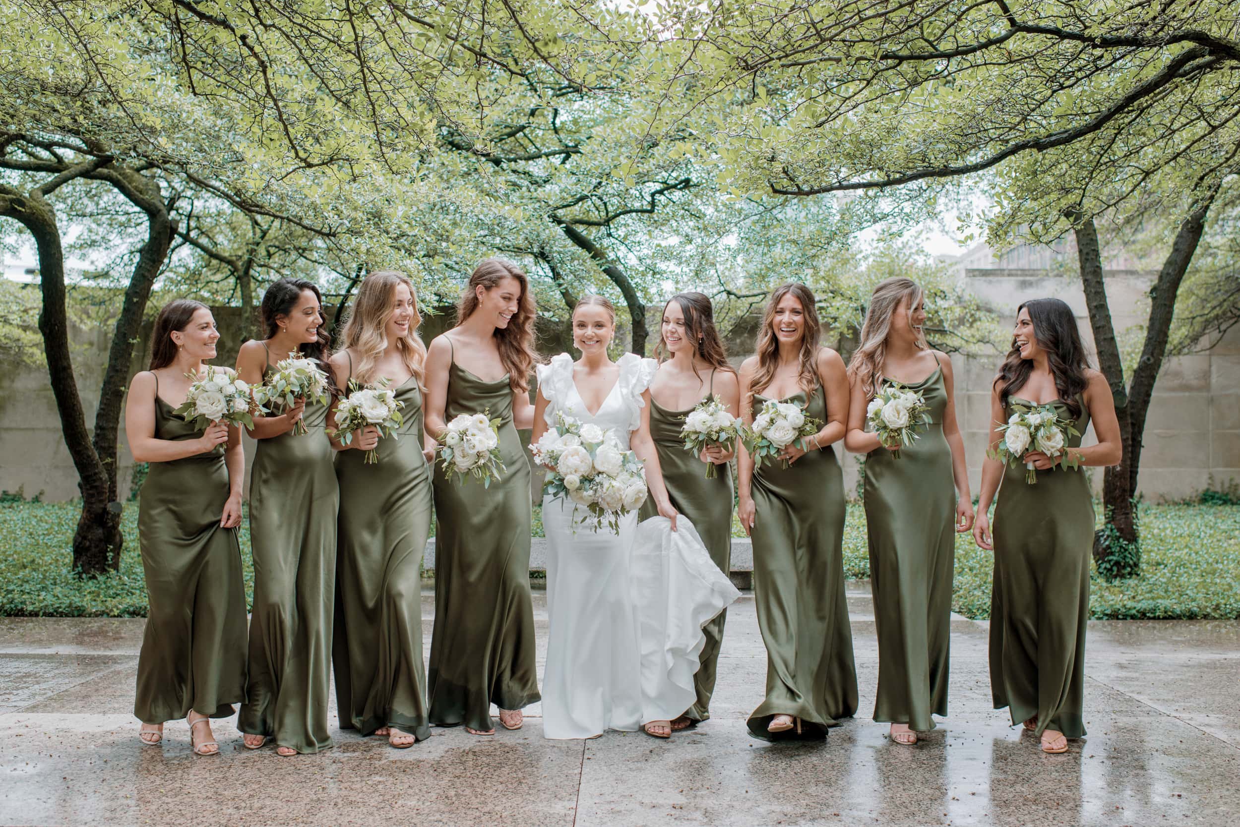 Chicago Brides with Bridesmaids