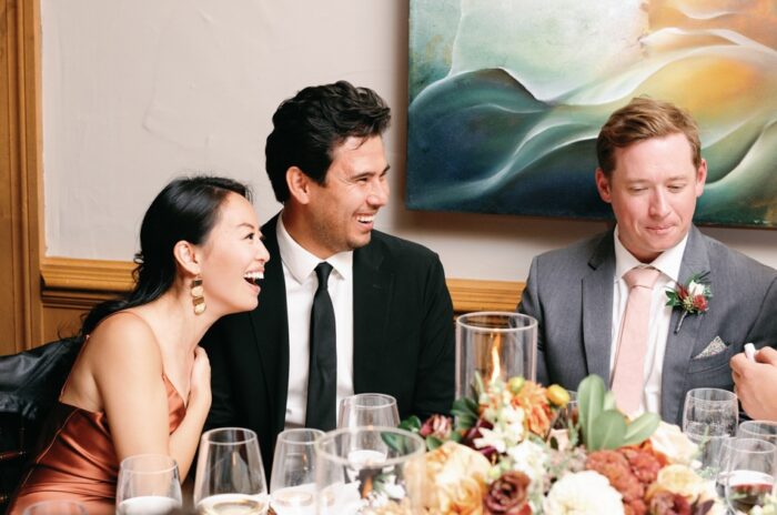 Guests enjoying wedding reception in Beaver Creek