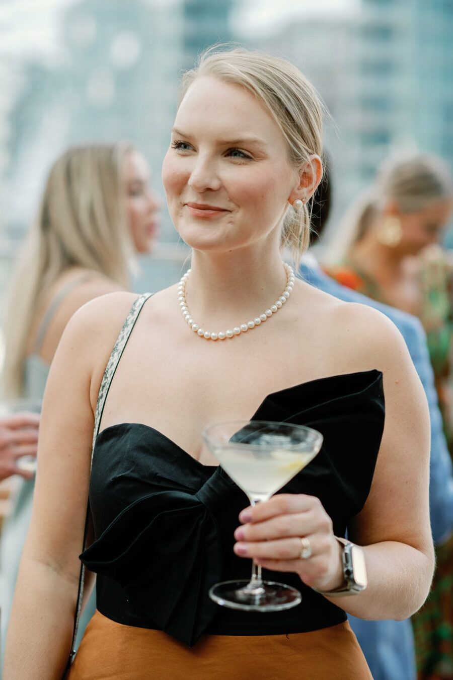 Guest during rehearsal dinner in Chicago