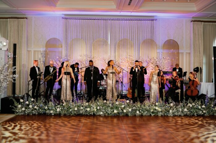 Wedding band singing at Hotel Jerome