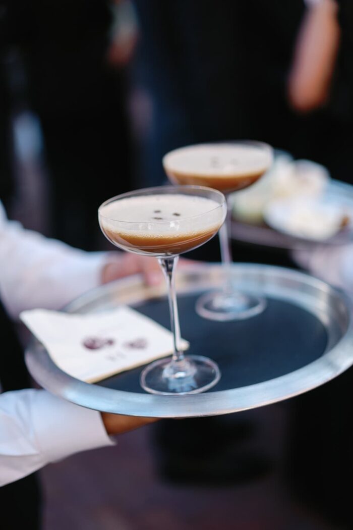 Closeup of coffee martini in Aspen
