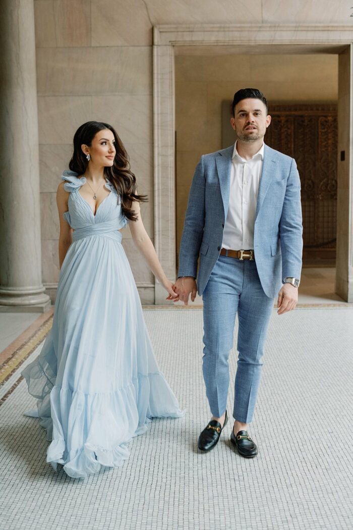 Wedding in blue