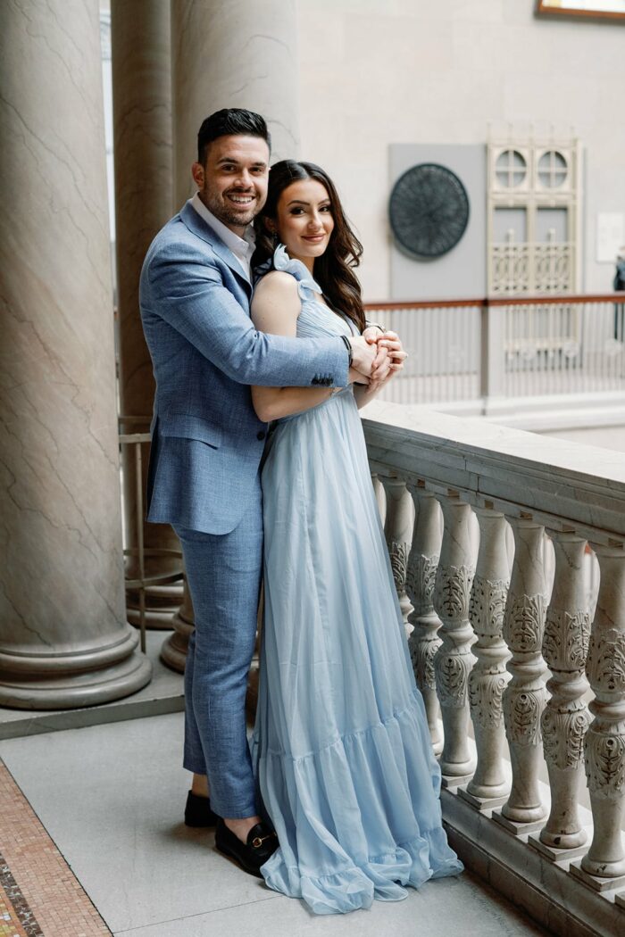 Wedding in blue at the Chicago Art Institute