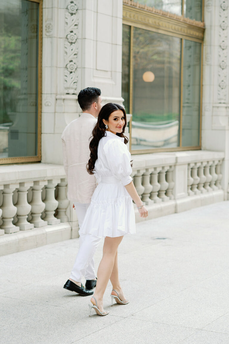 European Inspired Engagement Session in Chicago Downtown 58