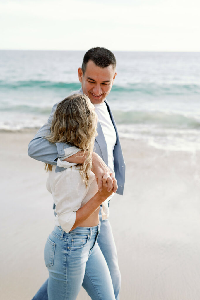 Crescent Bay Beach California Summer Engagement 1