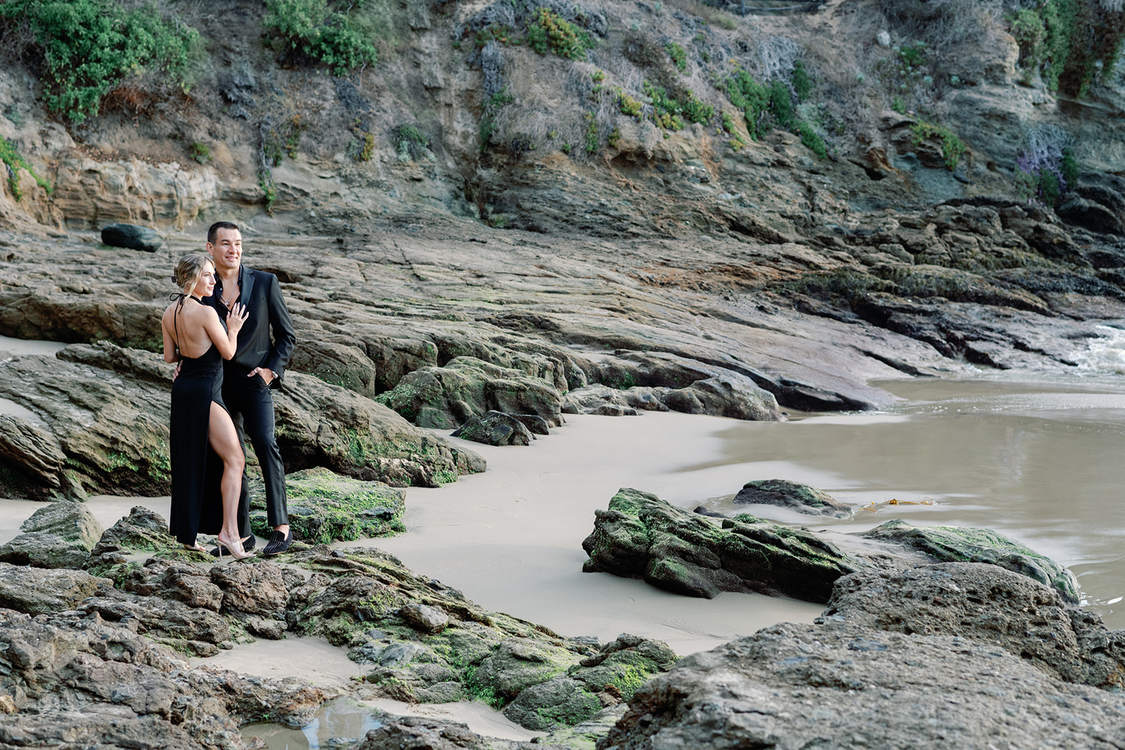 Crescent Bay Beach California Summer Engagement 26