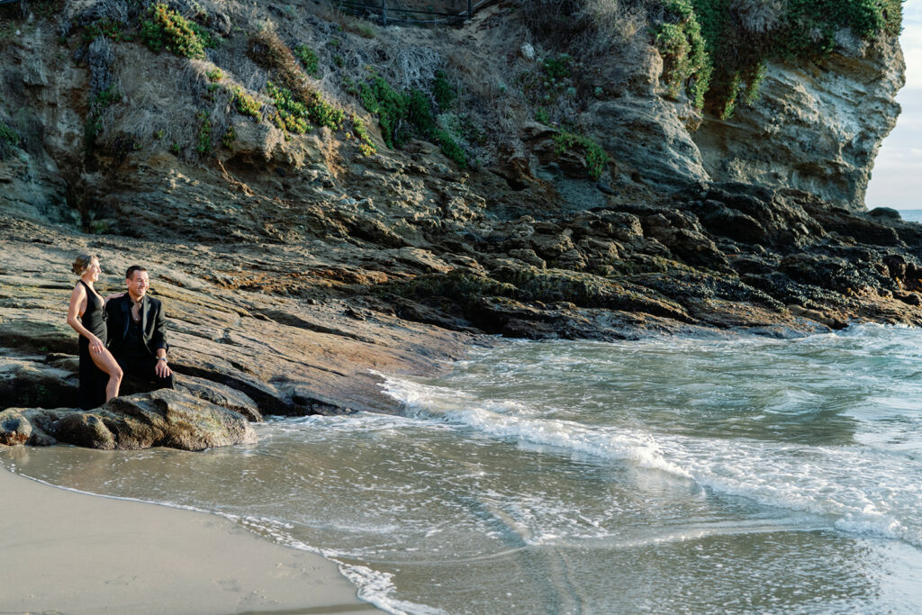 Crescent Bay Beach California Summer Engagement 35